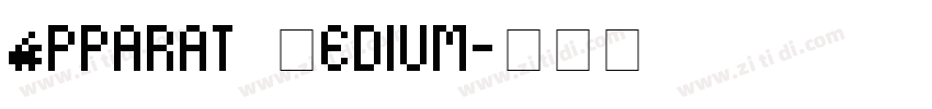 Apparat Medium字体转换